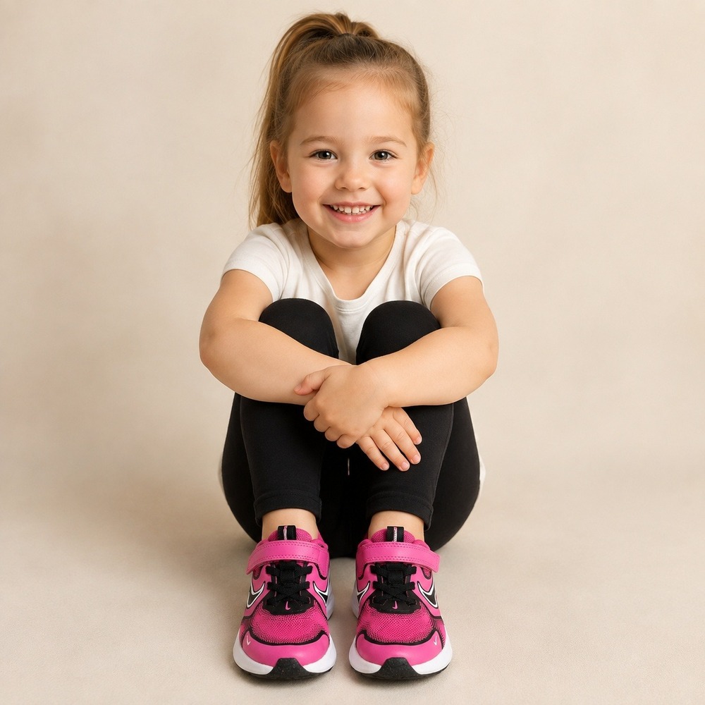Nike Cosmic Runner Girls Size 11C Pink Black HM4400-602 Athletic Sneakers